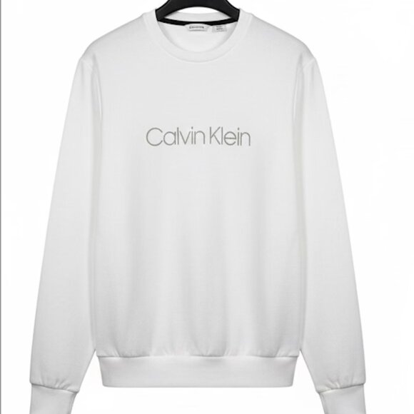 Calvin Klein Other - Calvin Klein white Cotton Crewneck Logo Pullover Sweatshirt Men's - Medium